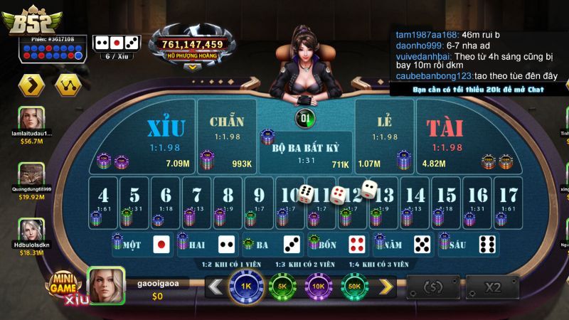 Giới thiệu game Sicbo phượng hoàng B52 Club